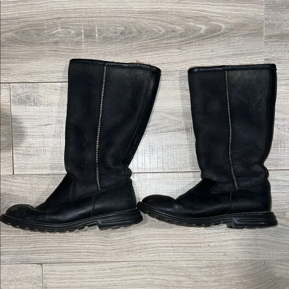 UGG‎ brooks Black Tall Leather Boots